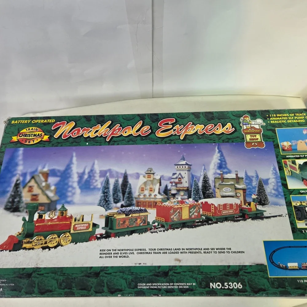 Northpole Express Christmas Train  Toy State 1994 Vintage Battery Operated 5306